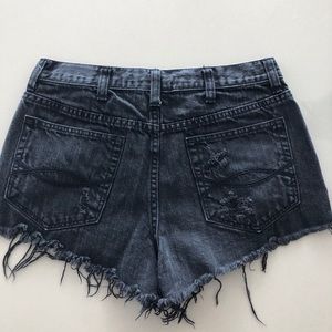 Abercrombie High Rise Distressed Denim Shorts